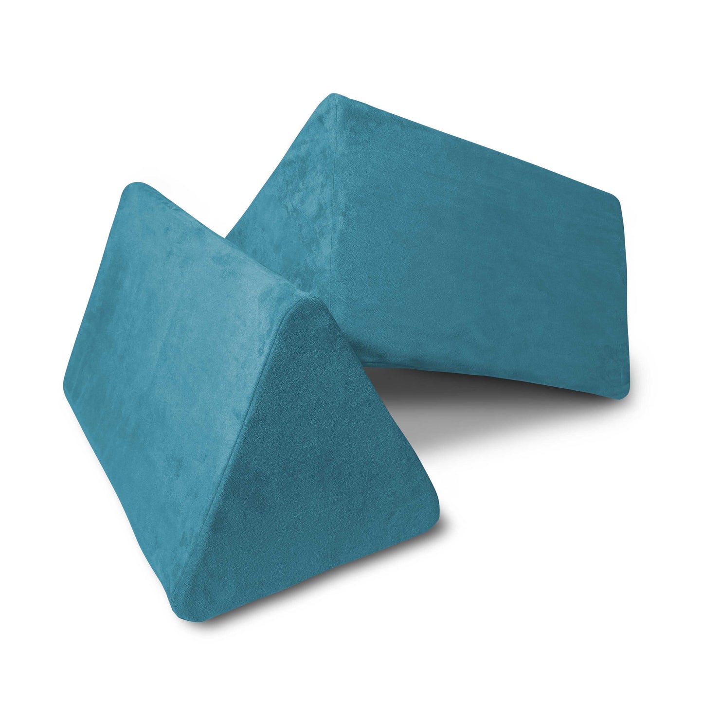 Mod Blox 2 Triangle Wedge Pieces Add-On for Soft Furniture Playset Modular Microsuede Foam Play Couch for Creative Kids