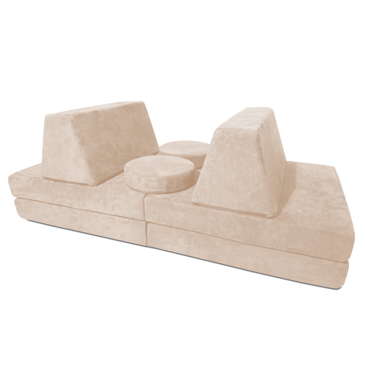 10 Piece Soft Modular Microsuede Foam Kids Play Couch