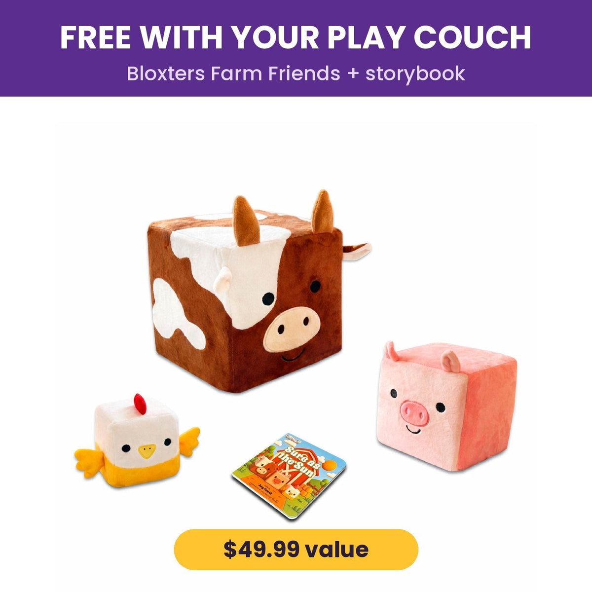 Free Bloxters Farm Friends set with storybook, $49.99 value