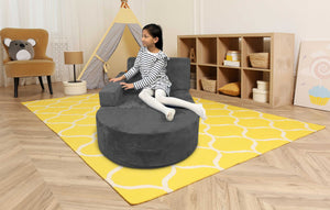 Mod Blox 5 Piece Soft Furniture Playset Modular Microsuede Foam Play Couch for Creative Kids